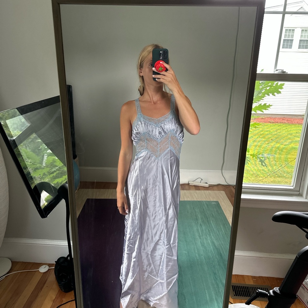 Vintage Light Blue Maxi Dress bought in Paris